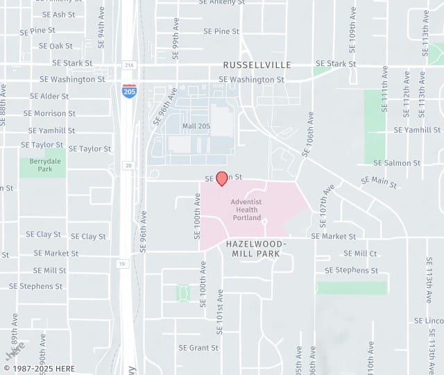 Location Map: 10000 Southeast Main Street Portland, OR 97216